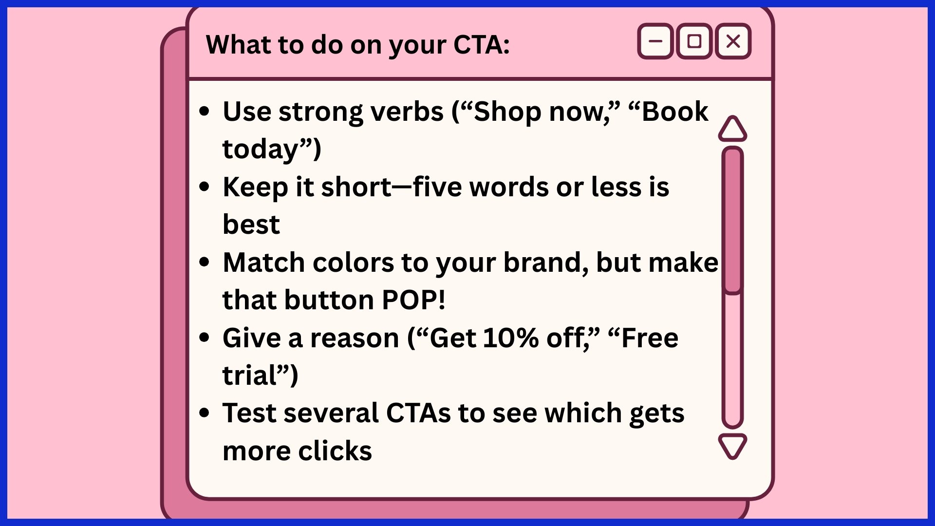 Finalize CTA