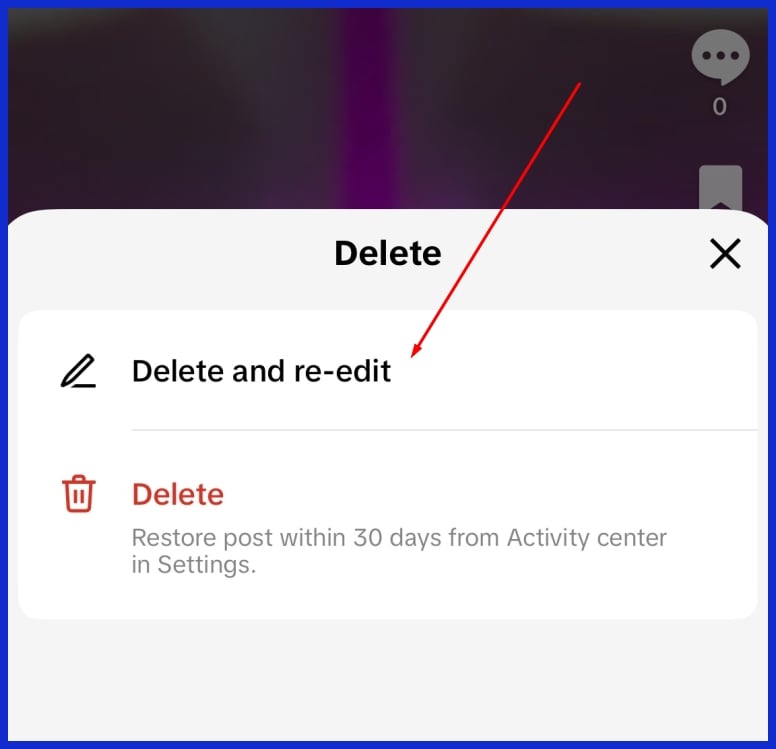 Go to “Delete.”