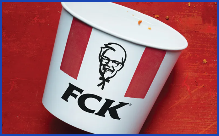 KFC’s "FCK" Bucket (Typography Manipulation) 